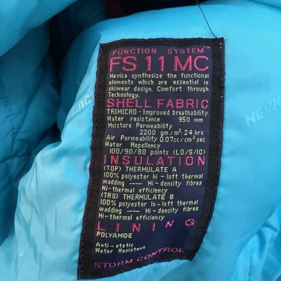 Vintage Nevica FS 11 Storm Control Jacket Womens 38 Ski Snowboard Colorblock 90s - Picture 9 of 11